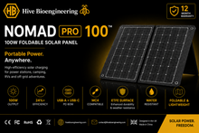 Load image into Gallery viewer, Hive Bioengineering NOMAD 100 Pro | 100W Foldable ETFE Solar Panel